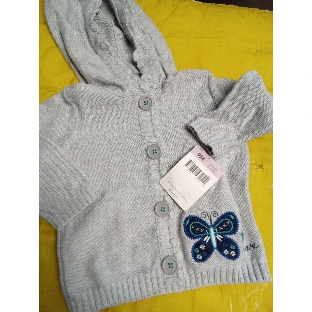 Girls OshKosh B'gosh hooded sweater 9‎ months